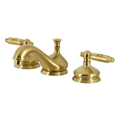 Kingston Brass KS1167GL 8" Widespread Bathroom Faucet, Brushed Brass KS1167GL